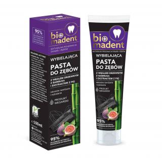 Wybielająca pasta do zębów z węglem drzewnym z bambusa i ekstraktem z fig  - BIOMADENT